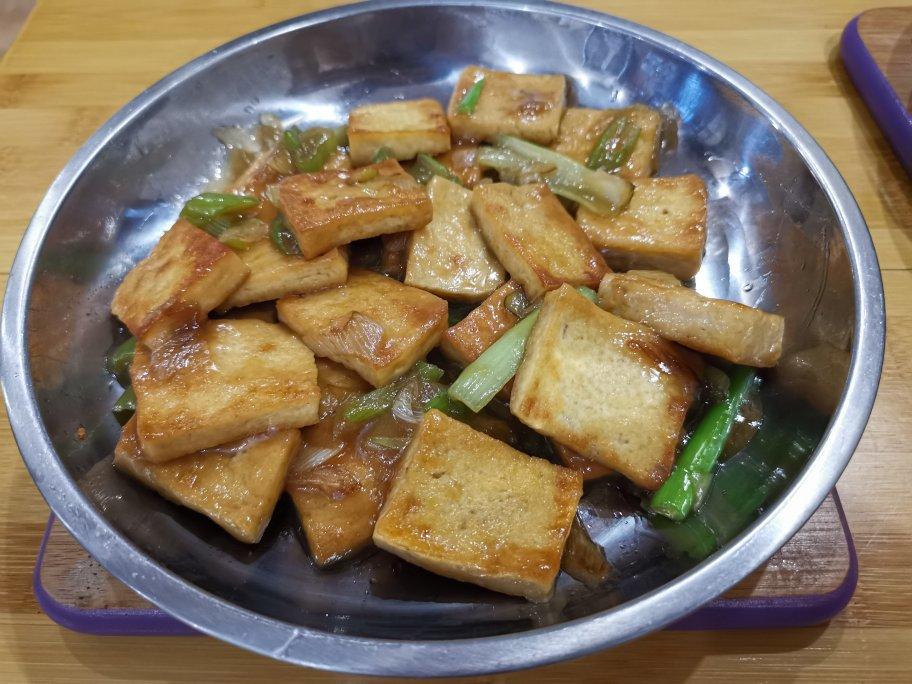 葱烧豆腐
