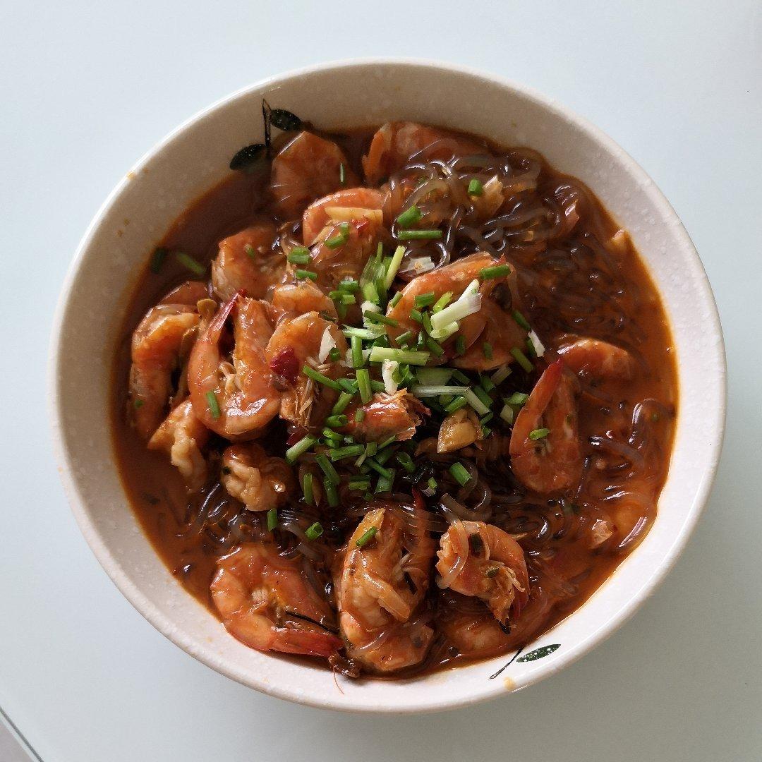 鲜虾粉丝煲