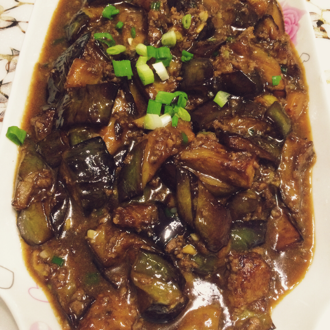 酱香肉末烧茄子
