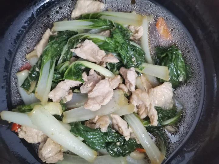 小白菜炒肉片