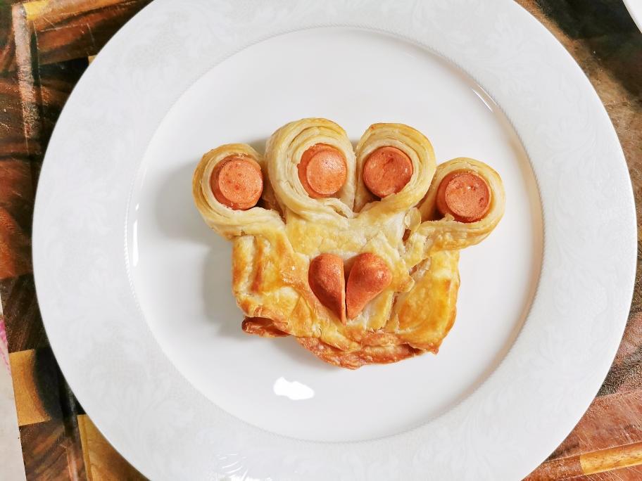 空气炸锅～小熊🐻掌手抓饼的做法 步骤4