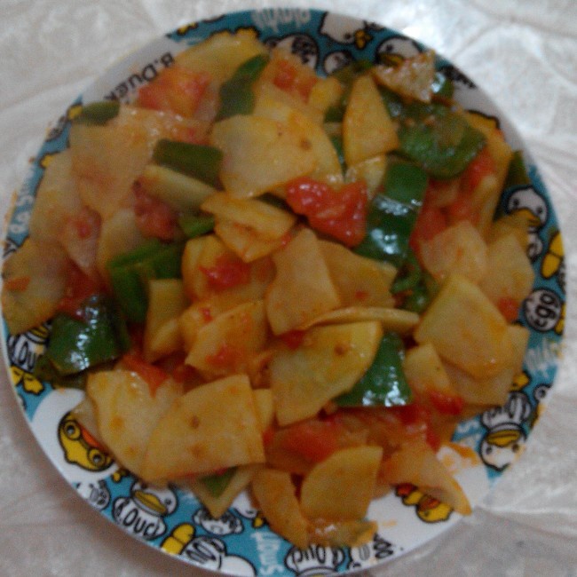 青椒素炒杏鲍菇