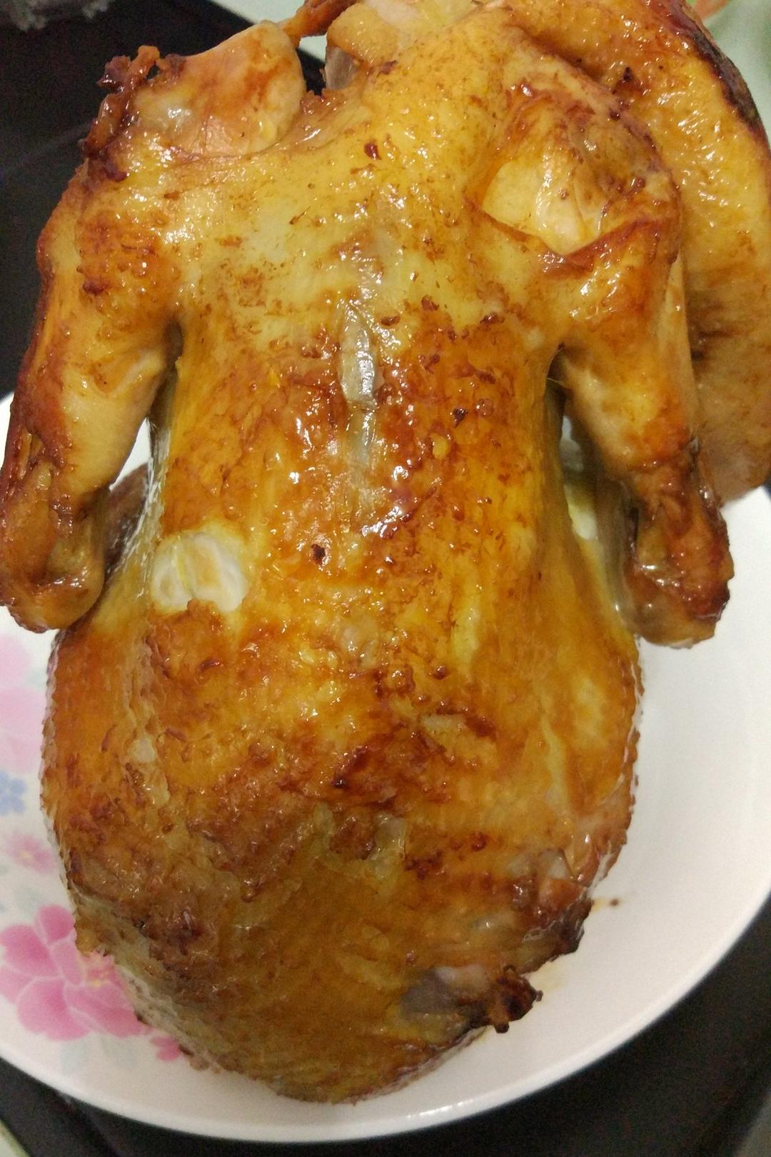 泡末绿茶做的电饭煲版盐焗鸡