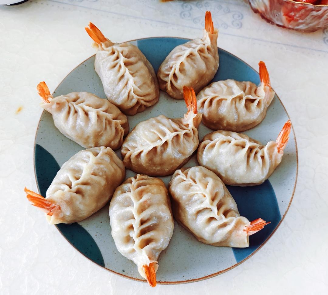 凤尾虾蒸饺