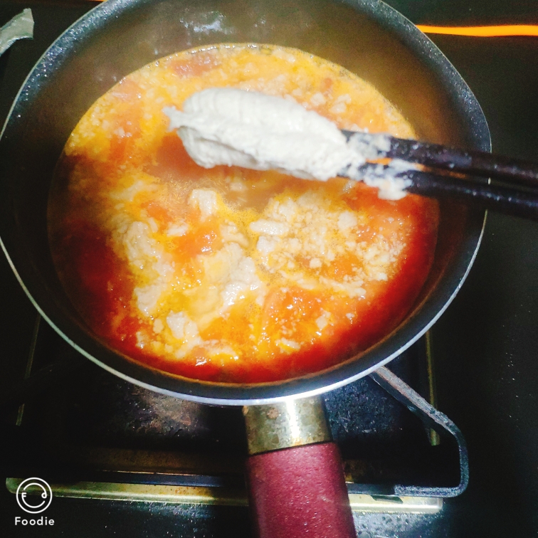 西红柿荞麦疙瘩汤的做法 步骤4