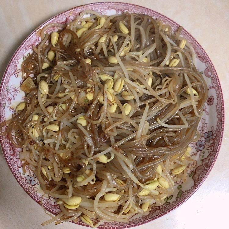 豆芽炒粉丝
