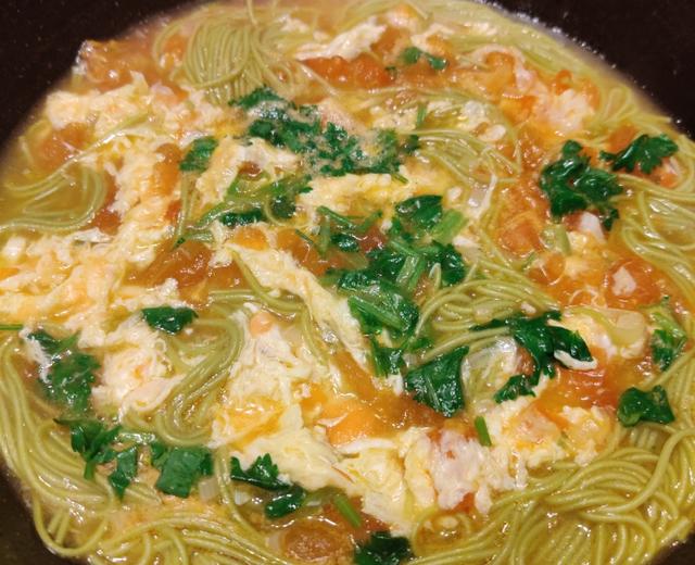 番茄浓汤面🍅吃不够系列的做法