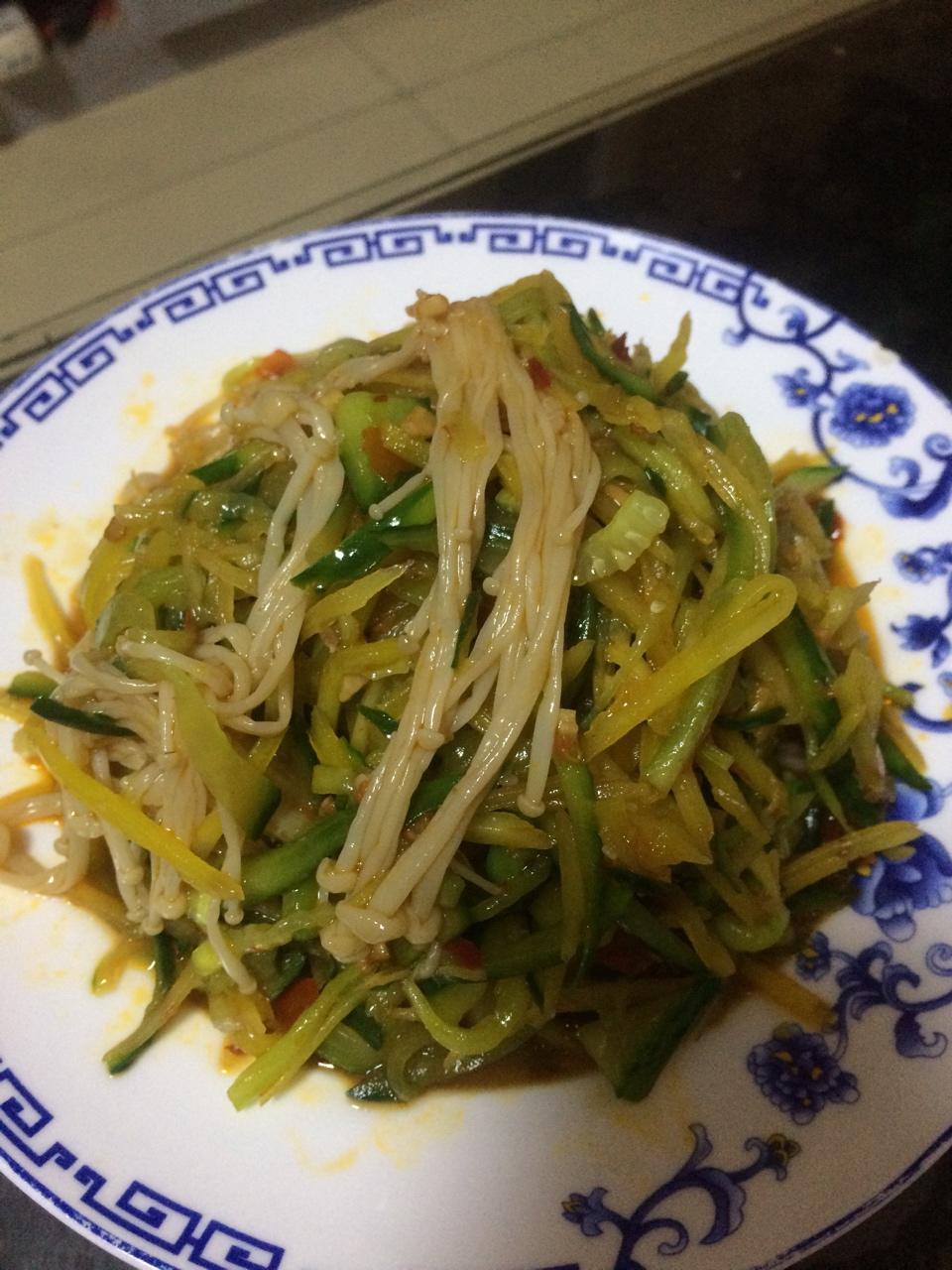 开胃快手菜——凉拌金针菇