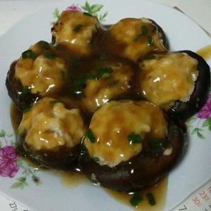 虾肉酿香菇的做法 步骤5