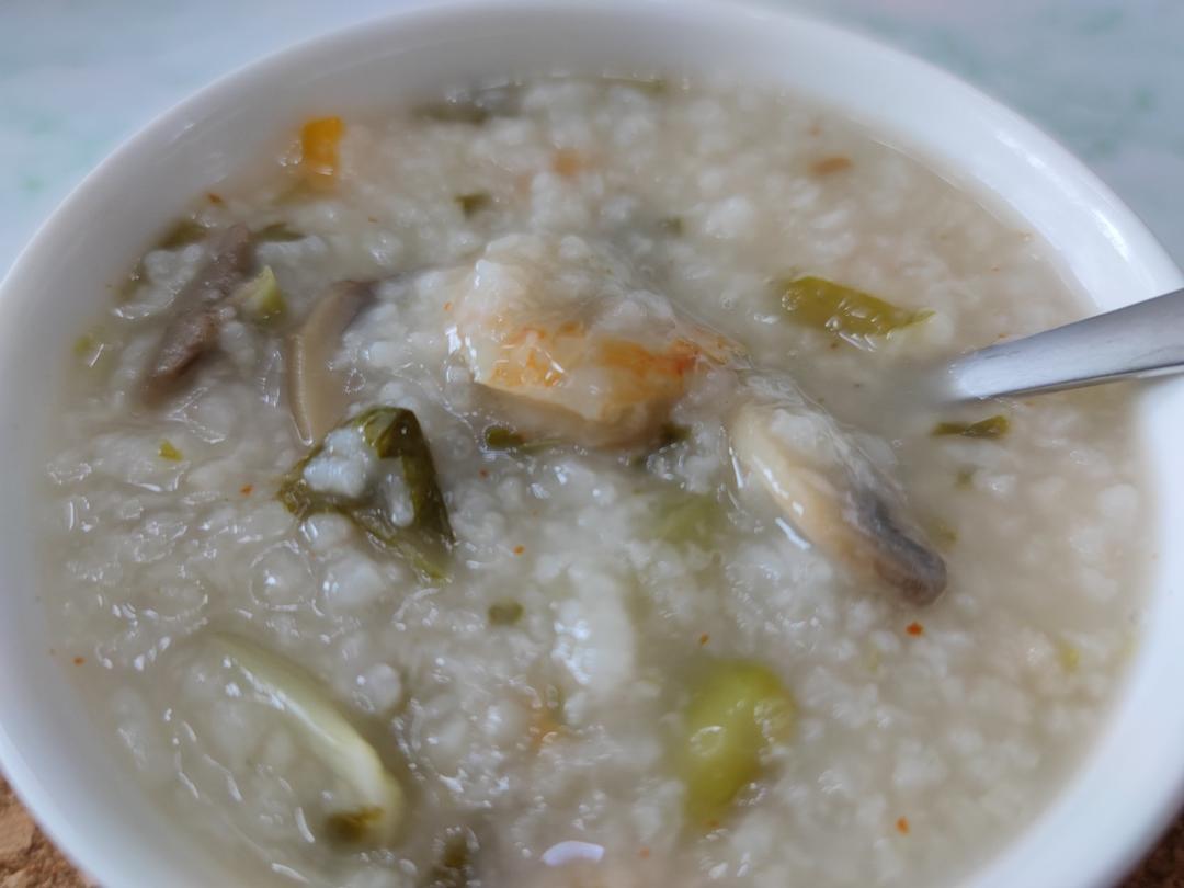 大米食蔬海米粥
