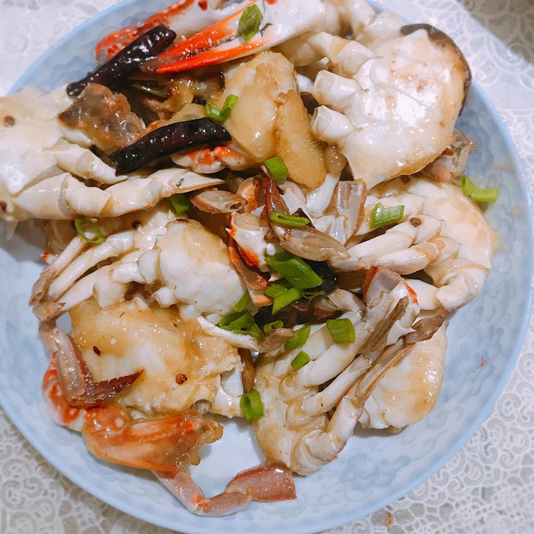 姜葱炒梭子蟹