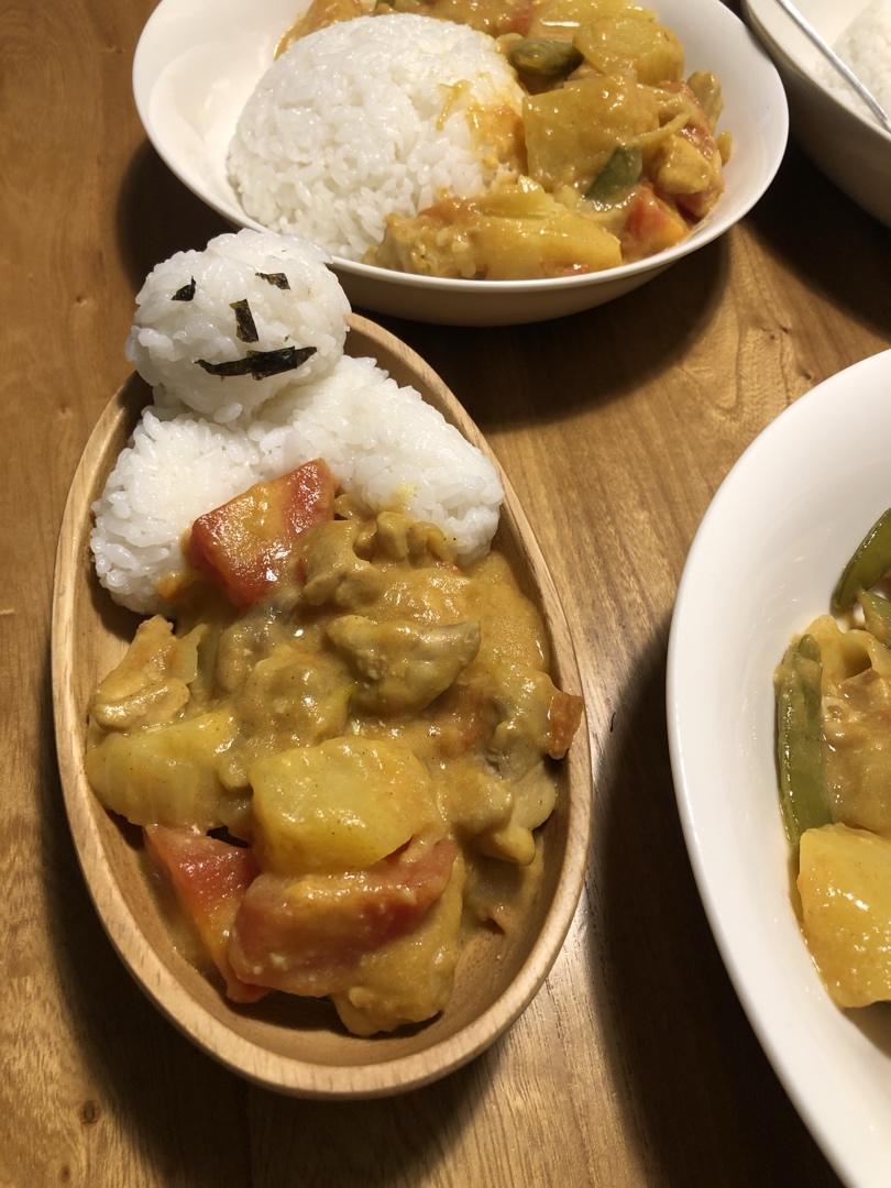 米饭人～泡澡鸡肉咖喱饭
