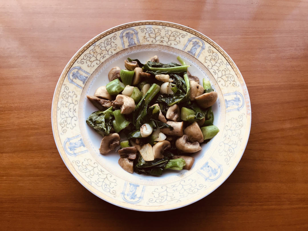 浇汁香菇油菜