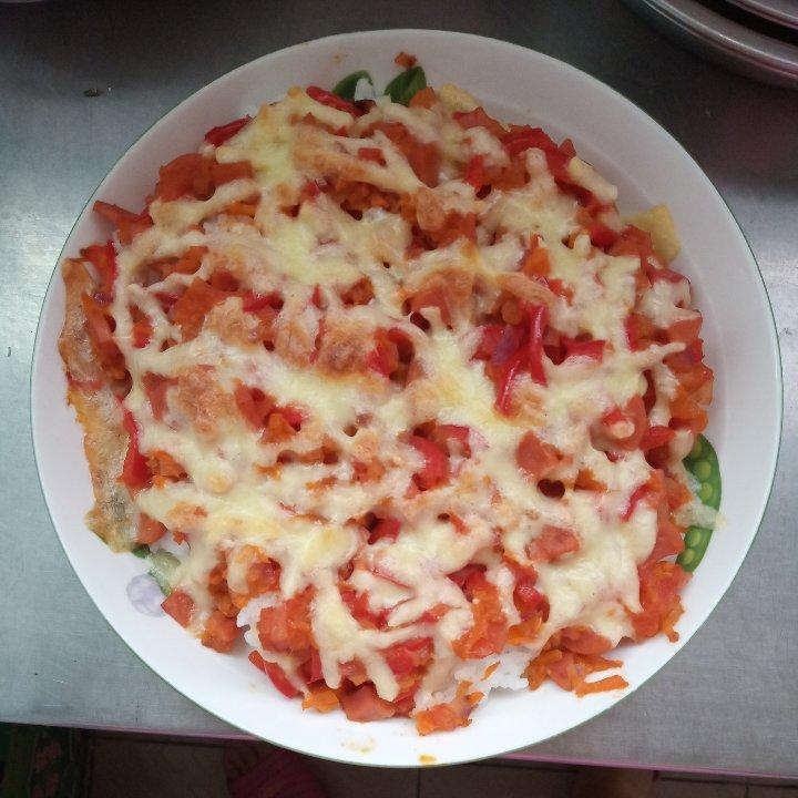 儿童餐：胡萝卜肉丁焗饭