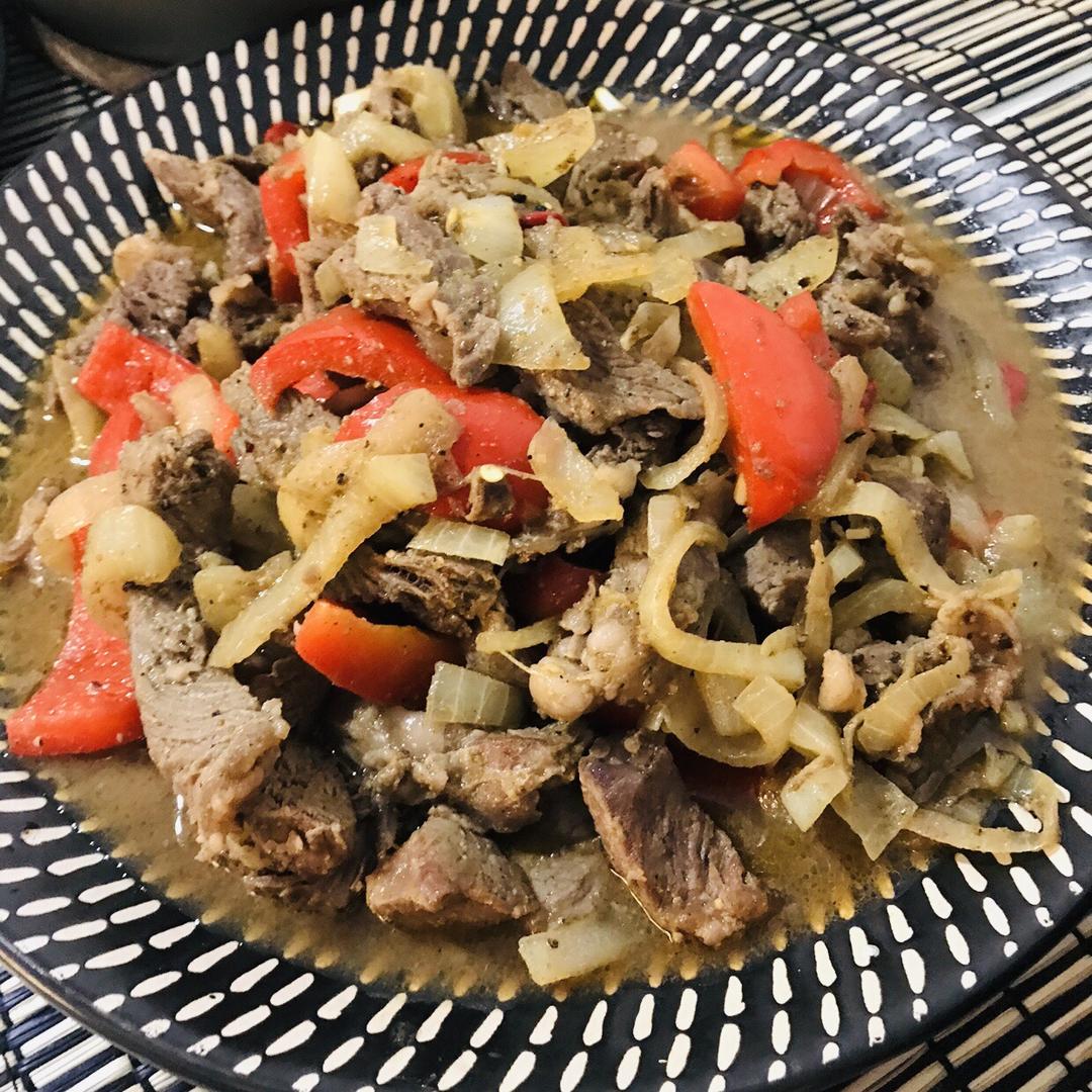 孜然大葱炒牛肉