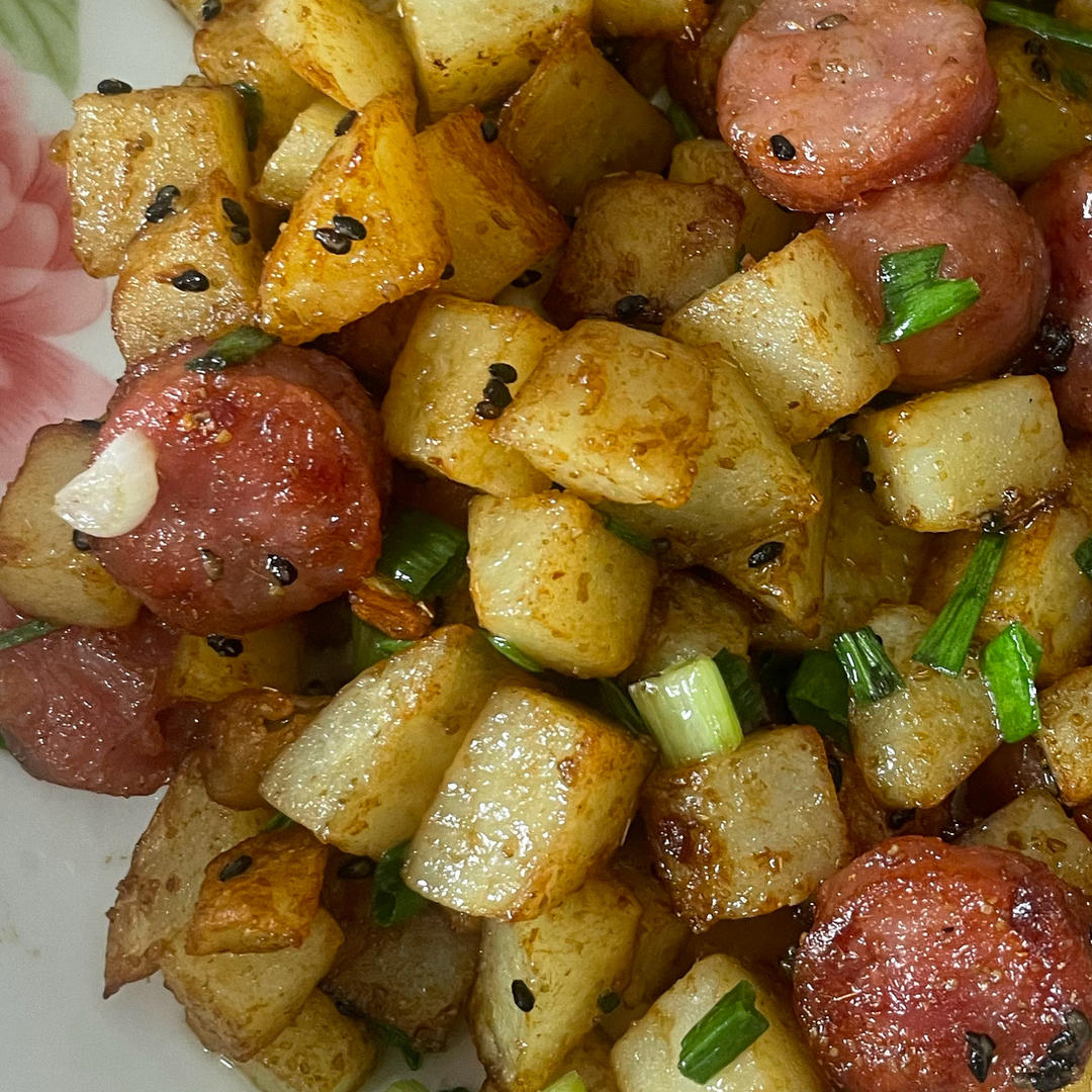 烧烤风味的土豆小香肠