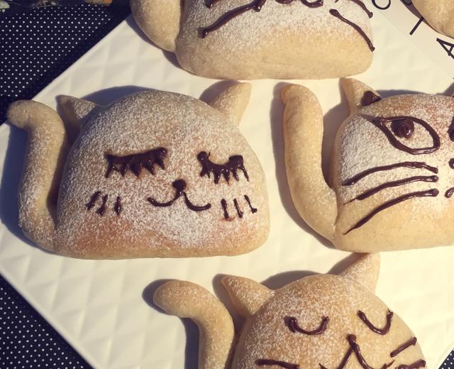 麦麸大脸猫面包的做法