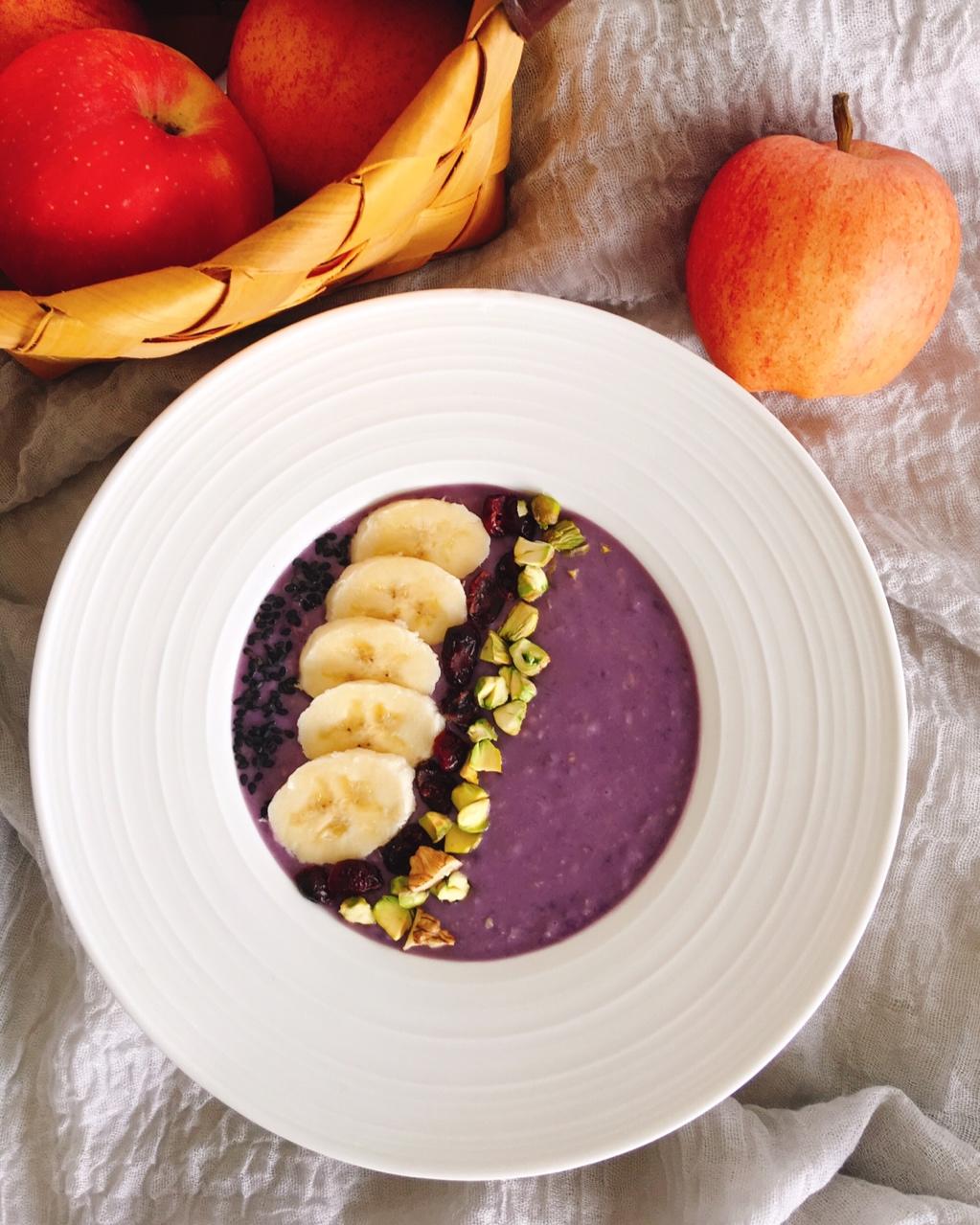 紫薯隔夜燕麦粥