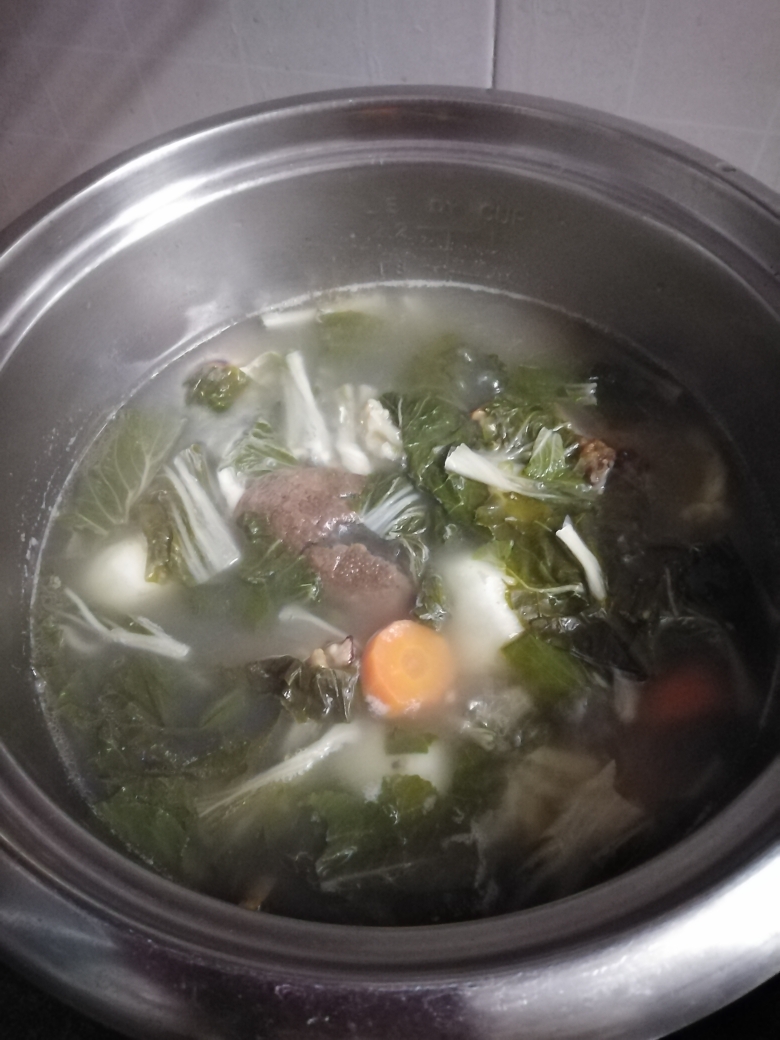 白菜干汤的做法 步骤3