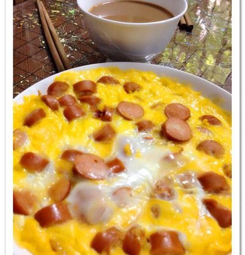 火腿肠煎蛋——快手早餐的做法