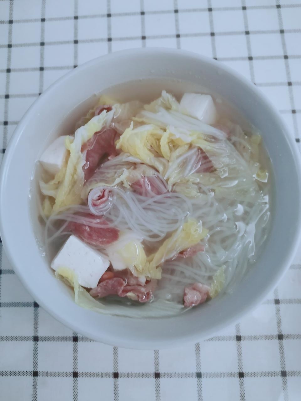 羊肉白菜粉丝汤的做法