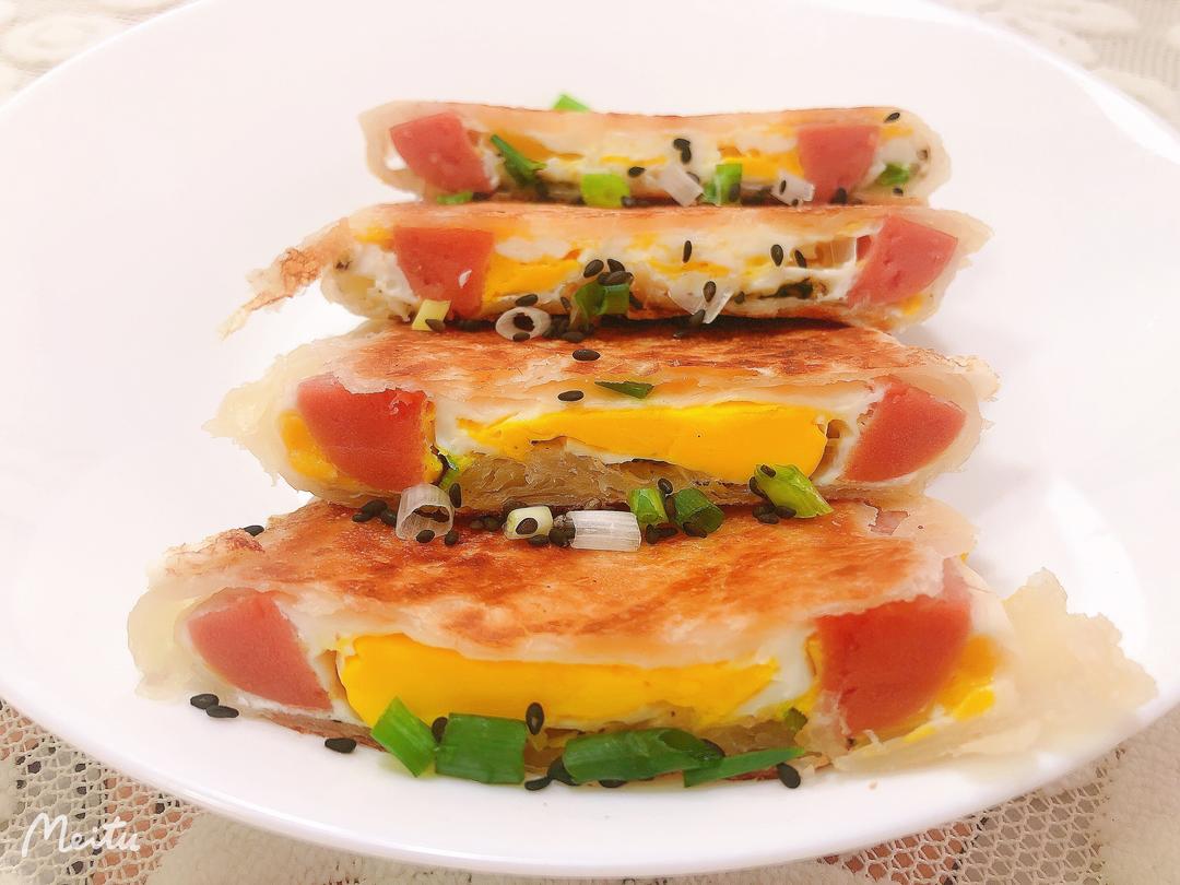 早餐鸡蛋手抓饼