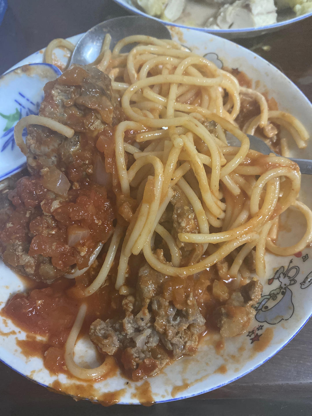 经典意大利面～～红酱牛肉丸意面（pasta with meatball）