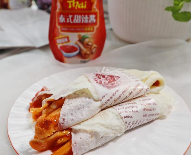 创意低脂蛋皮鸡肉卷❗️泰式甜辣风味小吃的做法