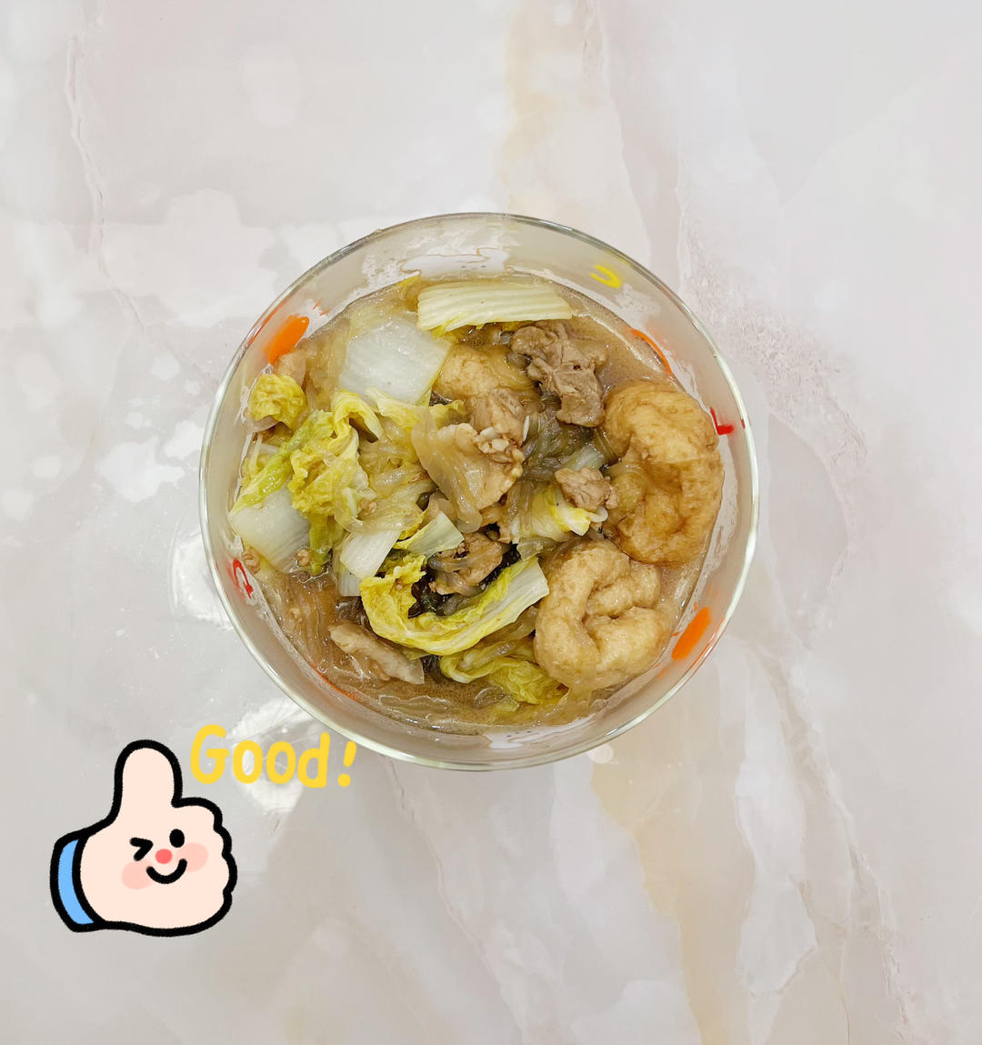 家常白菜炖粉条加豆腐泡
