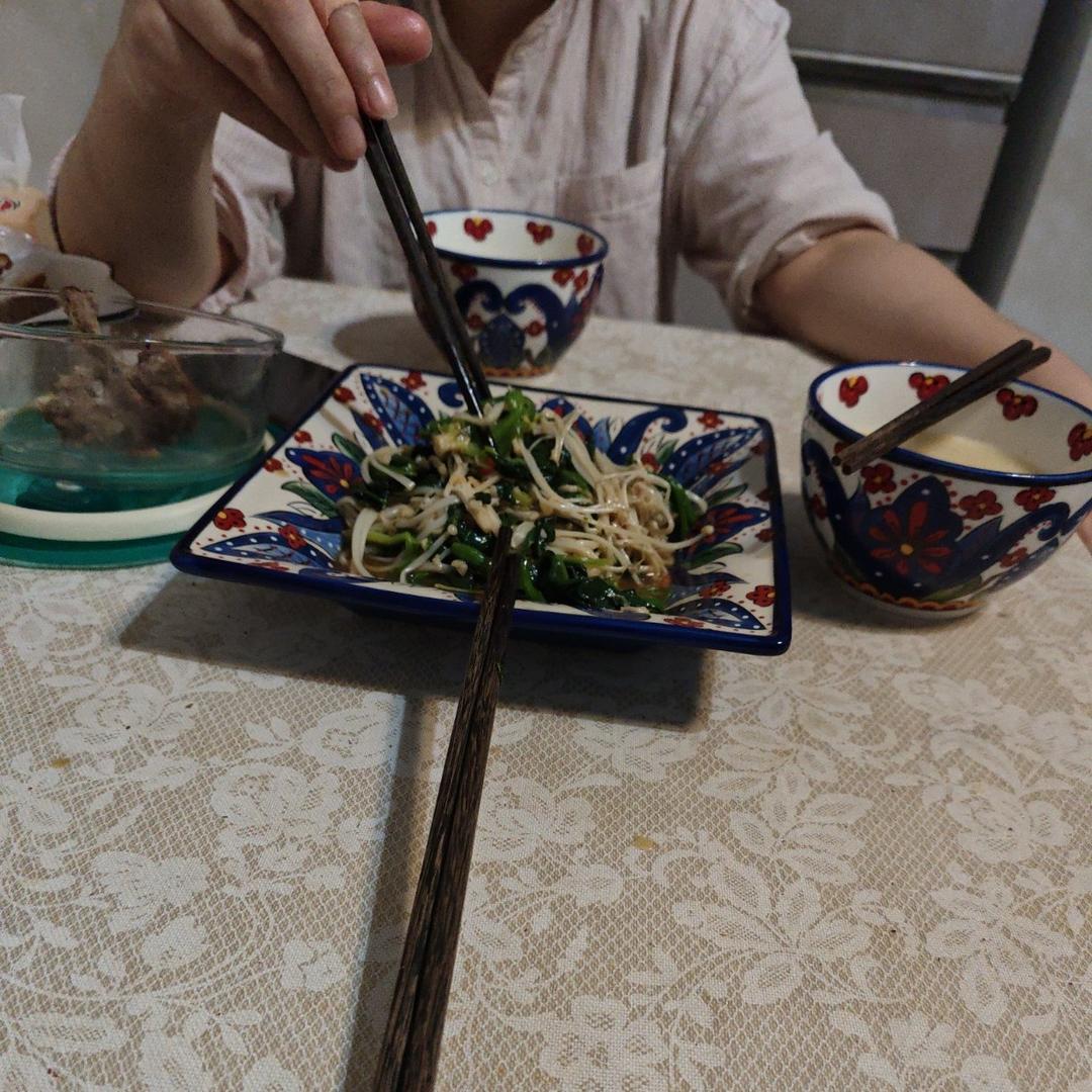 减脂期必备｜这料汁匹配一切蔬菜🥬凉拌菠菜金针菇👼