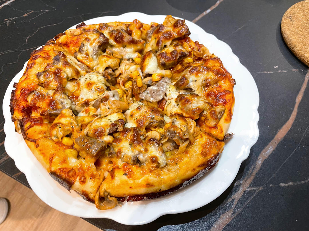 黑川啾啾做的澳洲和牛pizza