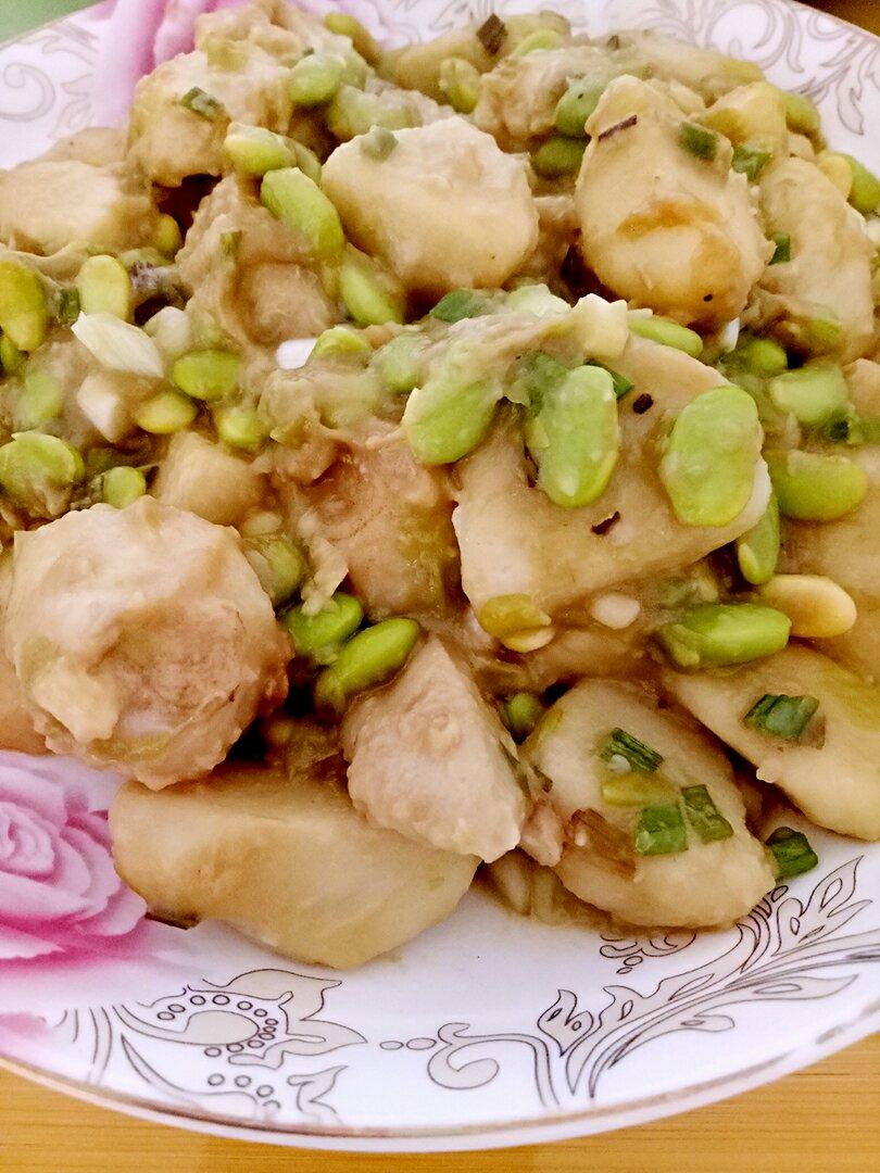 毛豆烧芋艿