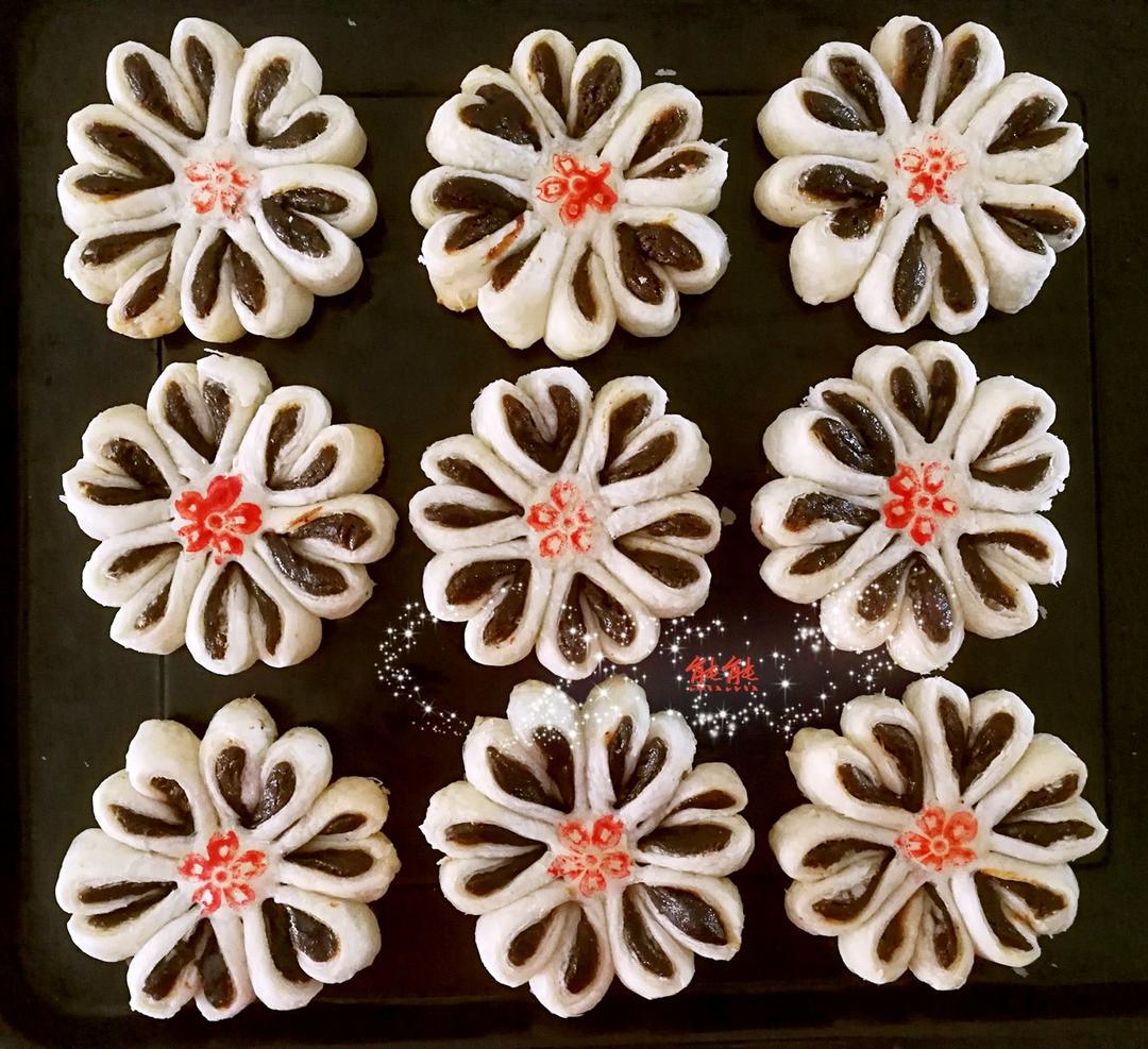 枣花酥，枣泥菊花酥