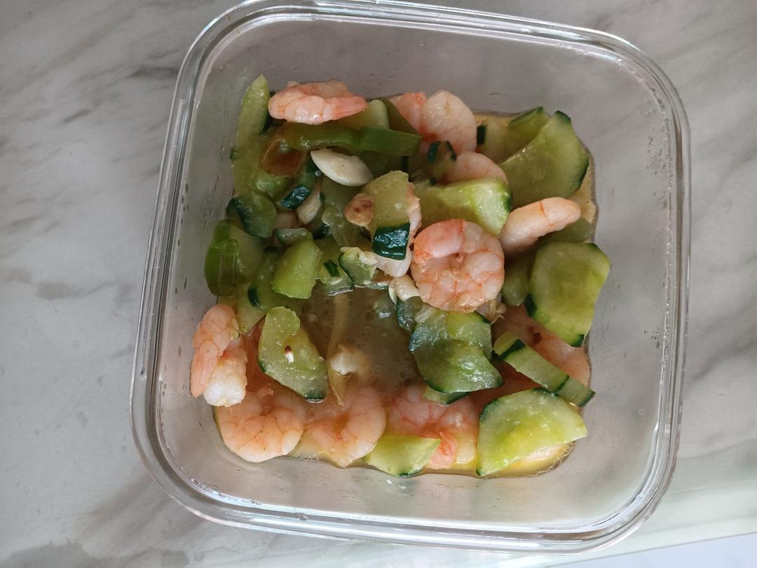 高蛋白的虾仁炒黄瓜鸡头米