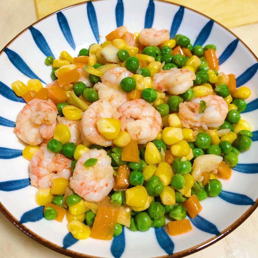 青豆玉米虾仁