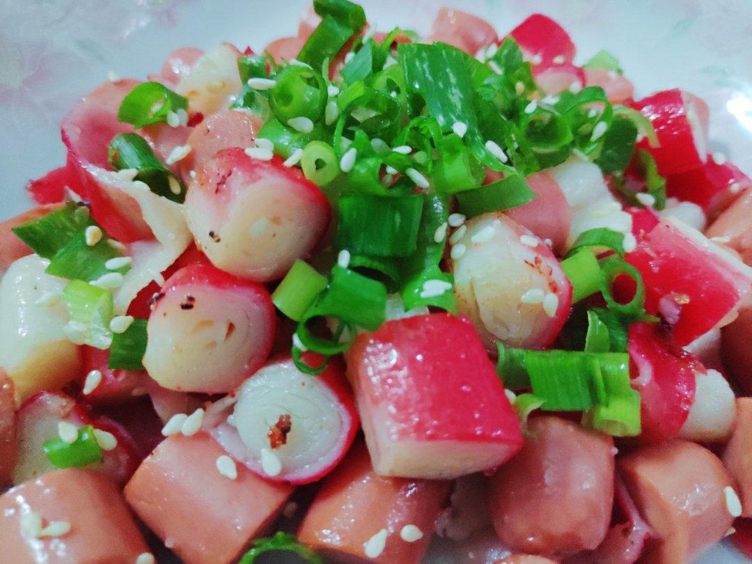 孜然蟹柳火腿–(炒出烧烤味)