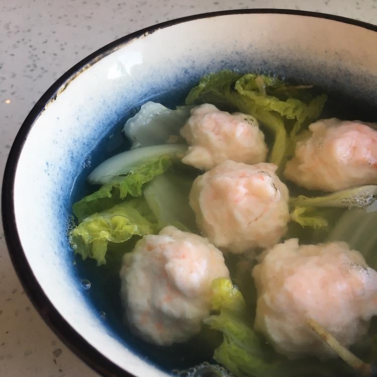 无油低脂娃娃菜虾丸汤➕网红蘸料的做法