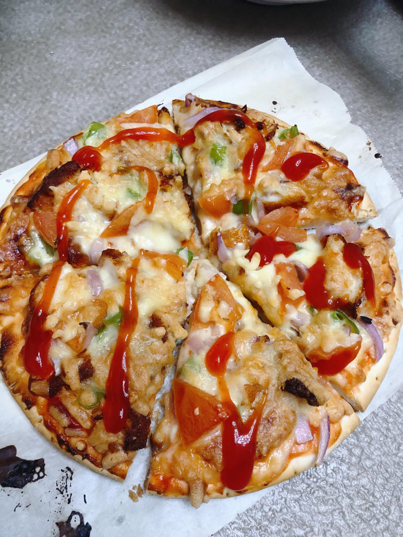 奥尔良烤鸡肉披萨