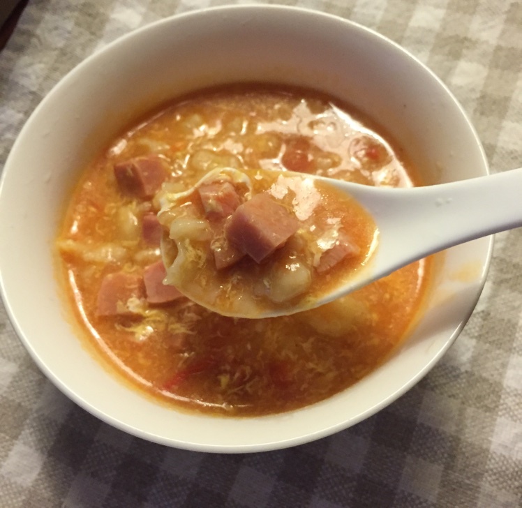 西红柿鸡蛋疙瘩汤