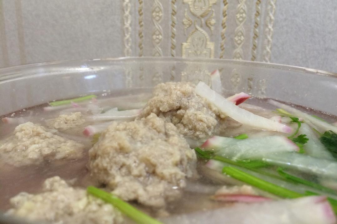 萝卜丸子汤—老爸家常菜的做法