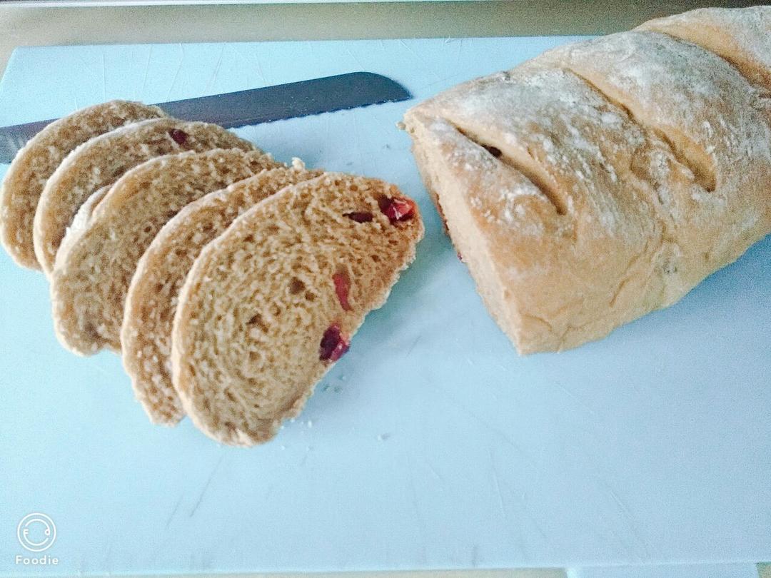 蔓越莓全麦黑糖面包