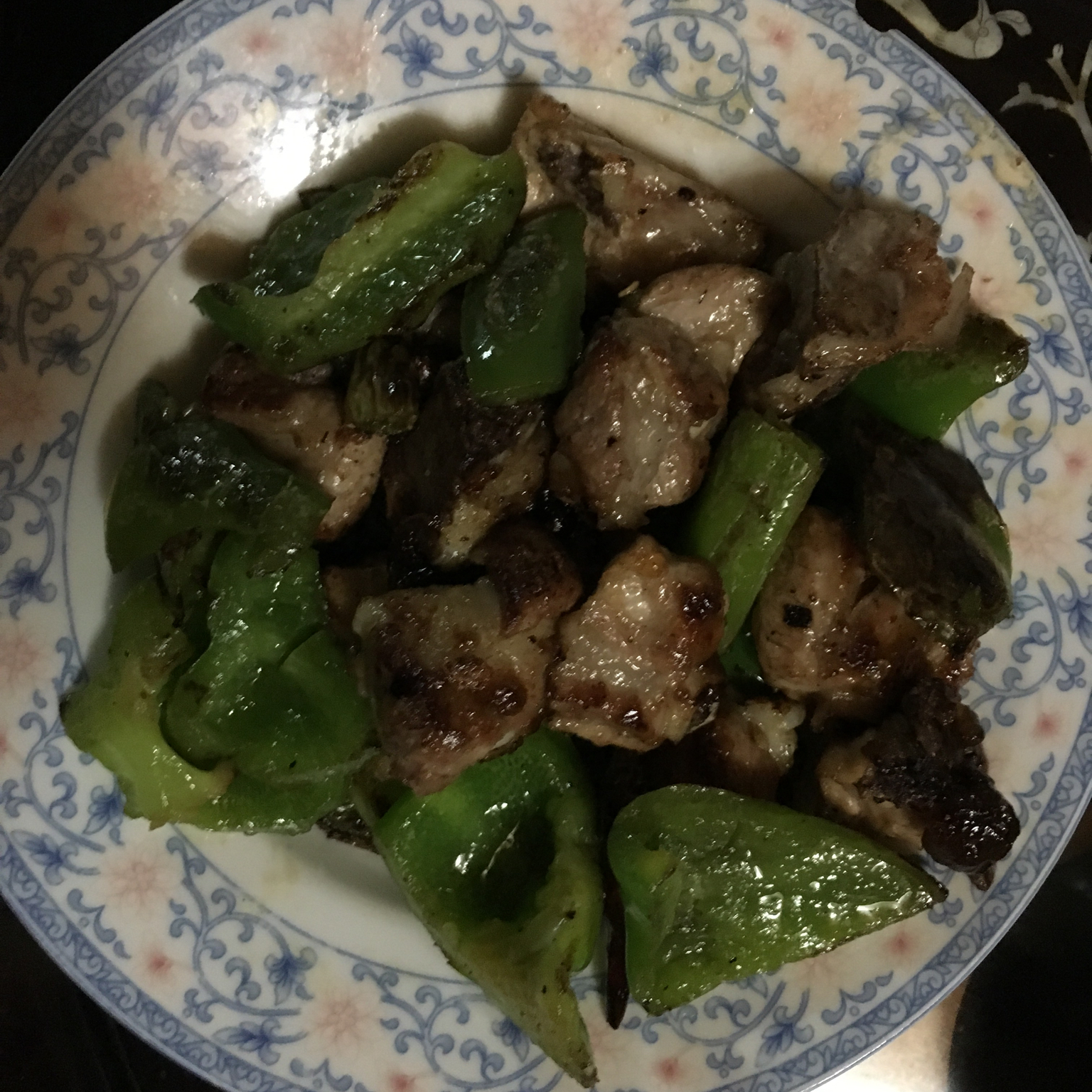 双椒煎排骨