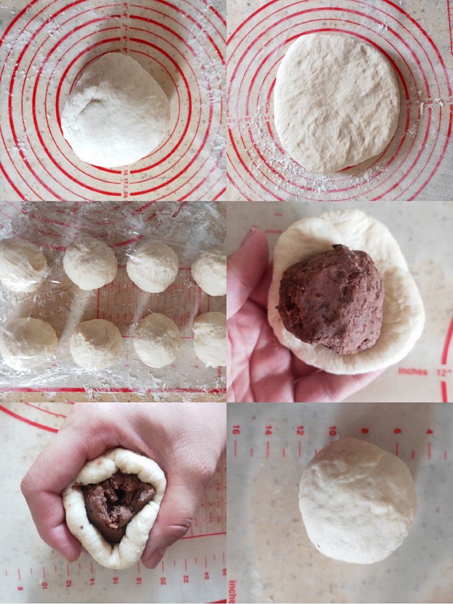 ㊙好吃不发胖，松软可口的毛毛虫豆沙面包的做法 步骤3