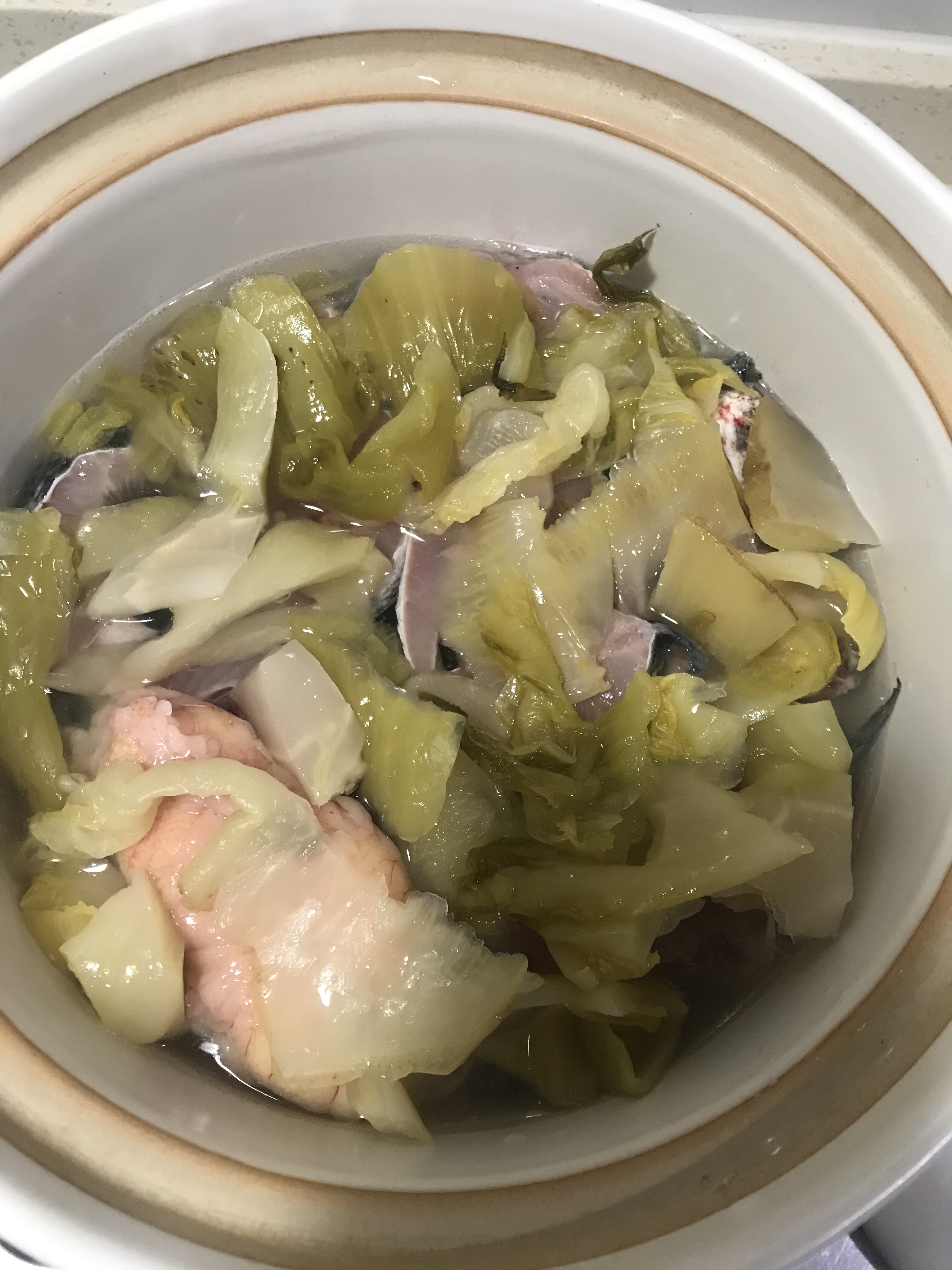 潮汕咸菜焖鱼的做法