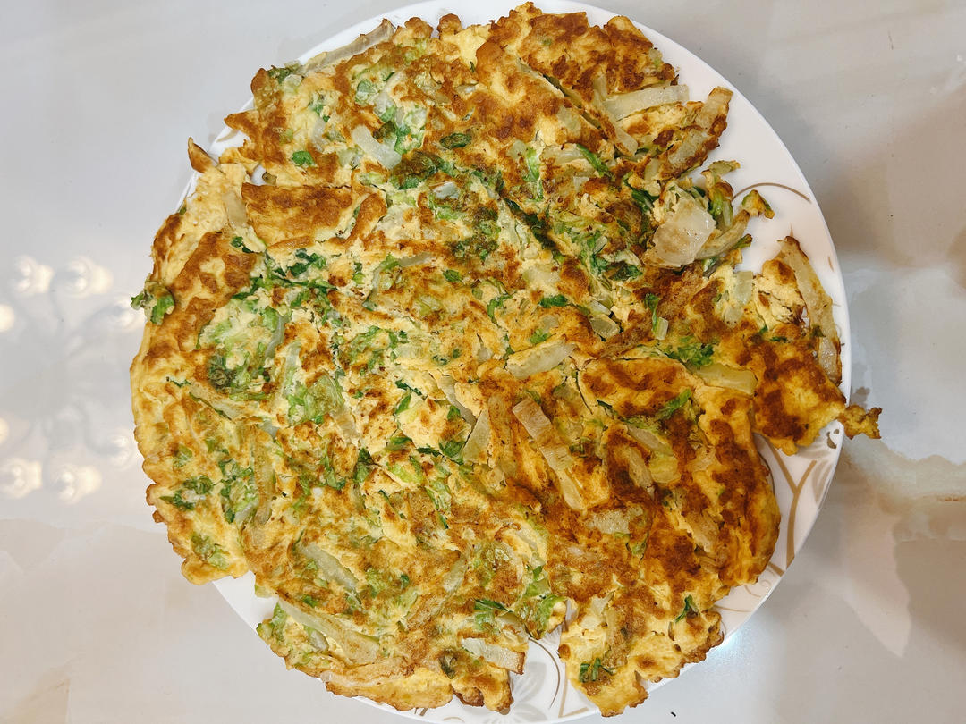 黄磊老师同款低卡营养包菜鸡蛋饼