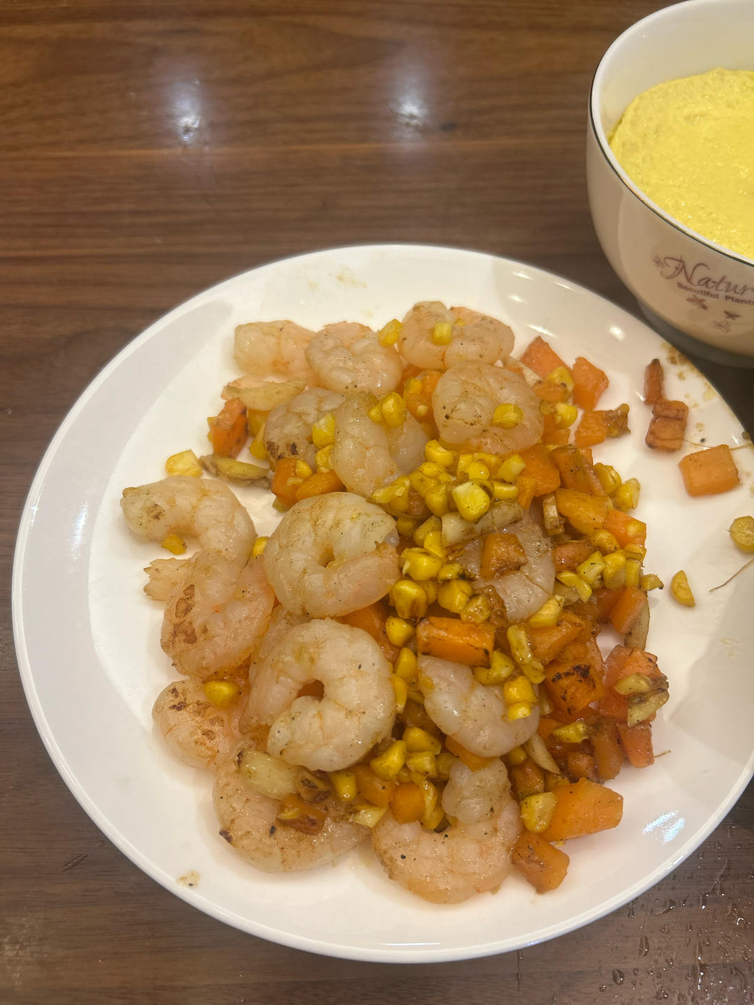 黄瓜胡萝卜炒虾仁