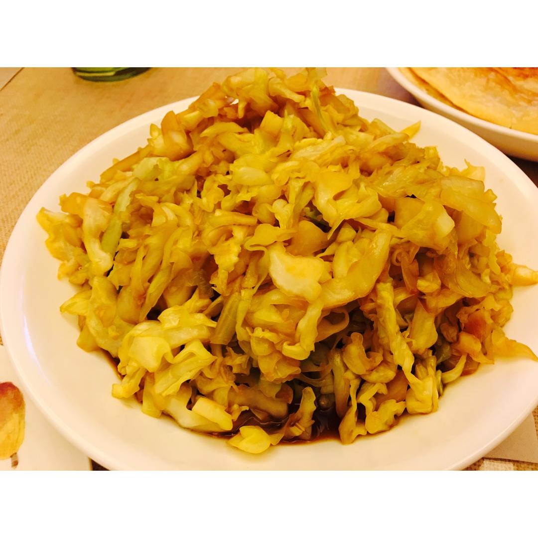 炝锅圆白菜丝