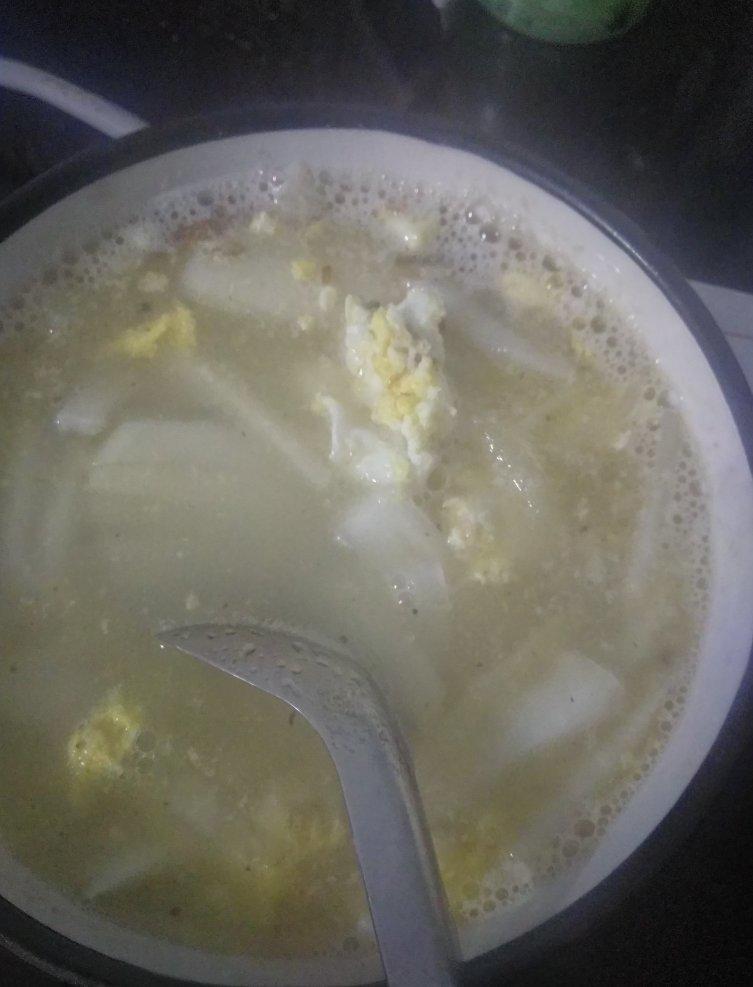 快手掉称白萝卜鸡蛋汤