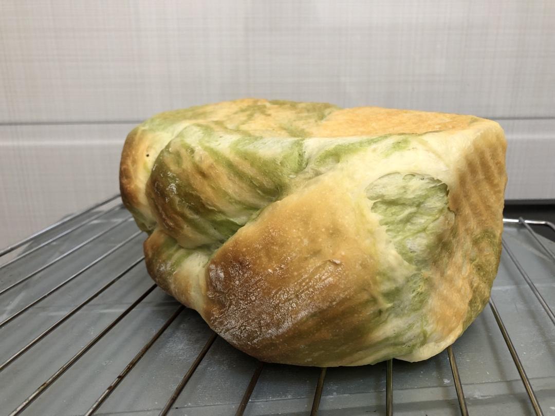 汤种抹茶大理石纹吐司（水立方模）