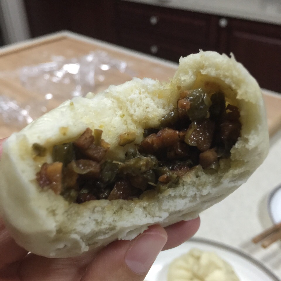 纯素酱豇豆包子赛过酱肉包